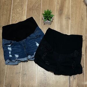 2 pair Maternity Shorts